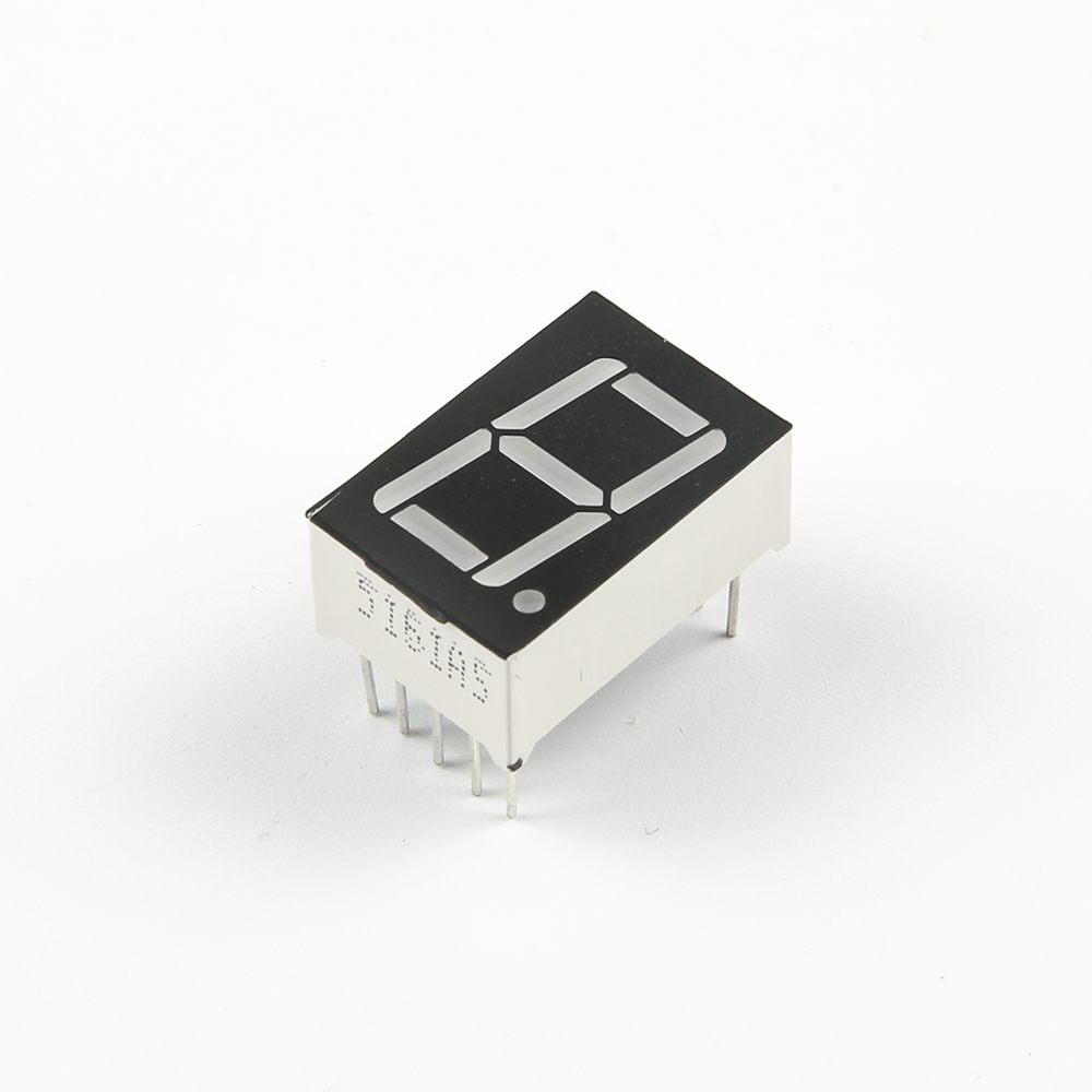 Светодиодный 1-разрядный индикатор на 7 сегментов 0.56 красный (CC)